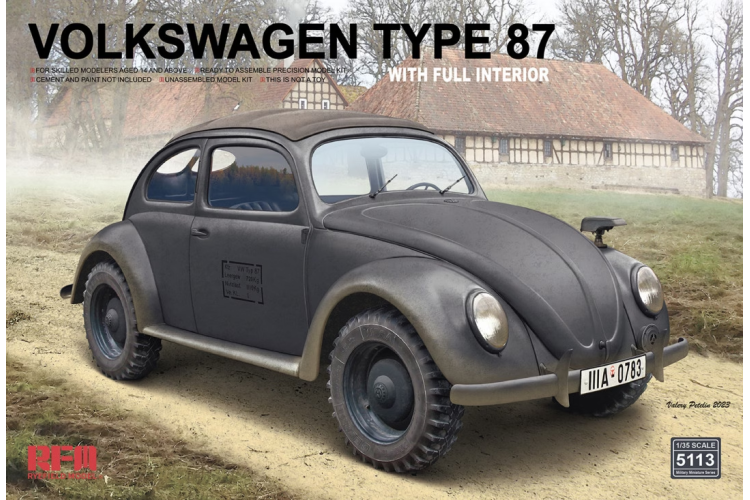 1:35 Rye Field Model 5113 Volkswagen Type 87 met Volledig Interieur - Rfm5113 - RFM5113