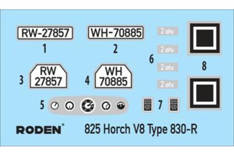 1:35 Roden 825 Horch V8 Type 830R - Military Vehicle - Rod825 7 - ROD825