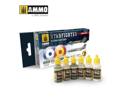 AMMO MIG 7232  F-104G Starfighter (Greece & Spain) - Acryl Set - Set f 104g starfighter greece spain - MIG7232-XS