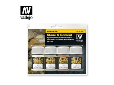 Vallejo 73192 Stone & Cement - Pigment set - Stone and cement vallejo pigments set 73192 - VAL73192