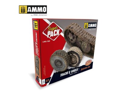 AMMO MIG 7808 Super Pack - Tracks & Wheels - Solution Set - Super pack tracks wheels - MIG7808