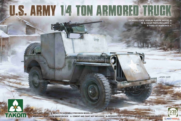 1:35 Takom 2131 U.S. Army 1/4 Ton Armored Truck - Tak2131 takom 1 35 1 - TAK2131