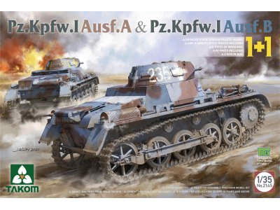 1:35 Takom 2145 Pz.Kpfw.I Ausf.A &  Pz.Kpfw.I Ausf. B (1+1 Tank) - Tak2145 takom - TAK2145