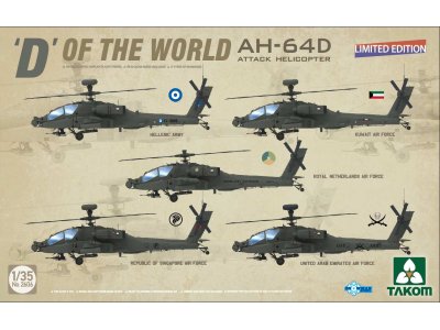 1:35 Takom 2606 D of the World AH-64D Apache Longbow Attack Helicopter  - Limited Edition - Tak2606 - TAK2606