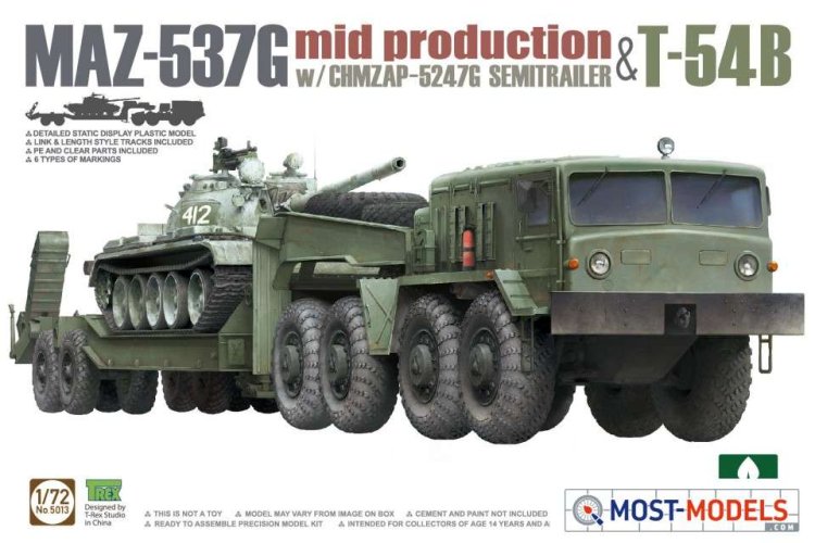 1:72 Takom 5013 MAZ-537G  w/ChMZAP-5247G   Semi-trailer mid production & T-54B - Tak5013 takom maz mzap semi trailer 1 - TAK5013