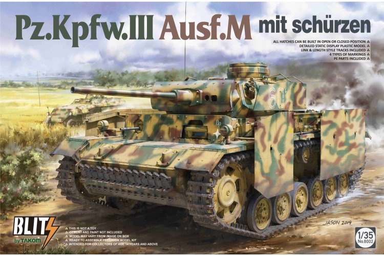 1:35 Takom 8002 Pz.Kpfw.III Ausf.M mit Schürzen - Tak8002 1 - TAK8002