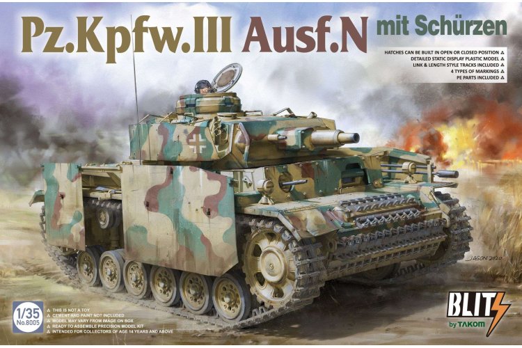 1:35 Takom 8005 Pz.Kpfw.III Ausf.N mit Schürzen - Tak8005 1 - TAK8005