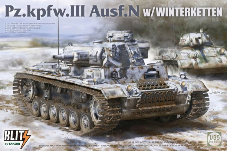 1:35 Takom 8011 Pz.Kpfw. Ill Ausf. N - w/Winterketten - Tak8011 1 - TAK8011