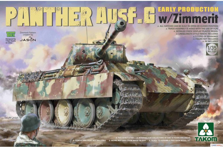 1:35 Takom 2134 Panther Ausf. G Early Production with Zimmerit - Takom2134 1 - TAK2134