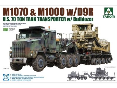 1:72 Takom 5002 M1070 Truck & M1000 Trailer w/D9R Bulldozer - Takom5002 - TAK5002