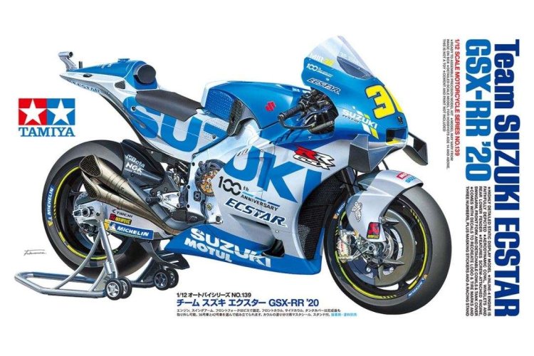 1:12 Tamiya 14139 Team Suzuki ECSTAR GSX-RR -20 Motor - Tam14139 suzuki ecstar tamiya model 1 - TAM14139