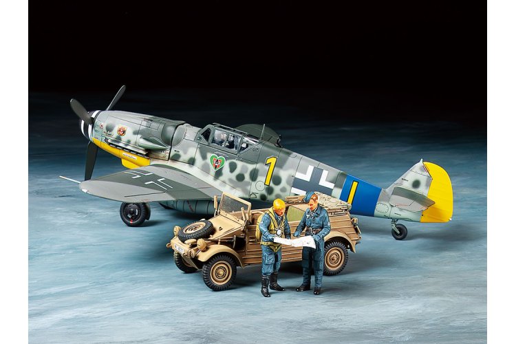 1:48 Tamiya 25204 Messerschmitt Bf109 G-6 & Kubelwagen Type 82 Set - Tam25204 2 - TAM25204