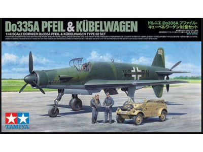 1:48 Tamiya 25206 Dornier Do335A Pfeil & Kubelwagen Type 82 Set - Tam25206 - TAM25206