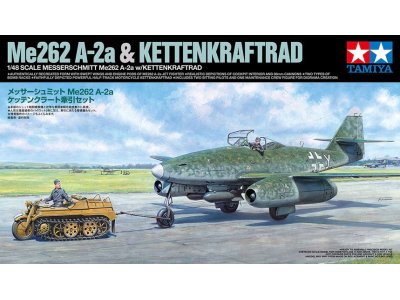 1:48 Tamiya 25215 Messerschmitt Me 262 A-2a w/Kettenkraftrad - Tam25215 - TAM25215