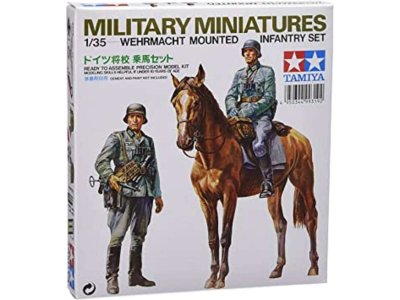 1:35 Tamiya 35053 German Figure Infantery mounted Horse w/2 Figures - Tam35053 - TAM35053