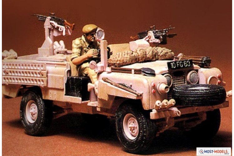 1:35 Tamiya 35076 British SAS Land Rover Pink Panther w/1 Figure - Tam35076 2 - TAM35076