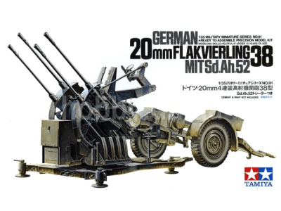 1:35 Tamiya 35091 German 20mm Flakvierling 38 - Tam35091 - TAM35091