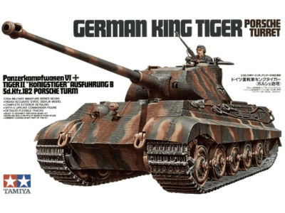 1:35 Tamiya 35169 German SdKfz.182 Königstiger Porsche Tank with Figure - Tam35169 - TAM35169