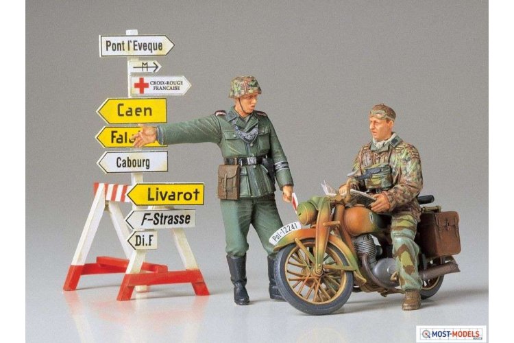 1:35 Tamiya 35241 Diorama-Set Motorcycle Orderly w/2 Figures - Tam35241 2 - TAM35241