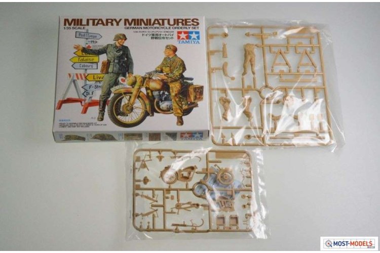 1:35 Tamiya 35241 Diorama-Set Motorcycle Orderly w/2 Figures - Tam35241 3 - TAM35241