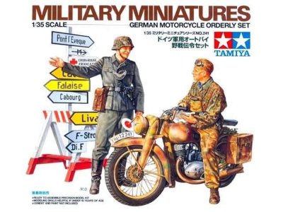 1:35 Tamiya 35241 Diorama-Set Motorcycle Orderly w/2 Figures - Tam35241 - TAM35241