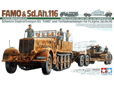 1:35 Tamiya 35246 German SdKfz.9 Famo w/ Lowloader and 12 Figures - Tam35246 - TAM35246