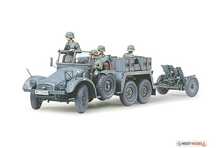 1:35 Tamiya 35259 German Krupp Protze w/ 37mm PAK with 4 Figures - Tam35259 2 - TAM35259