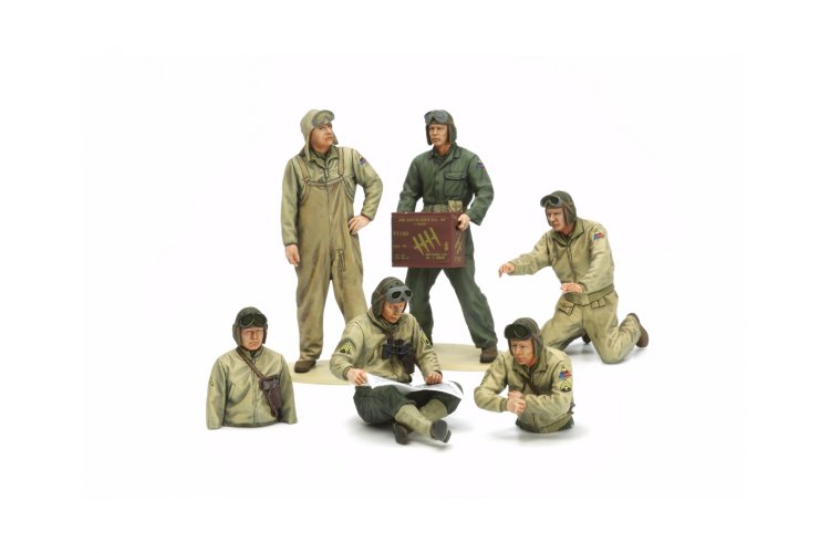 1:35 Tamiya 35347 U.S. Tank Crew set - European Theater - 6 Figuren - Tam35347 2 - TAM35347