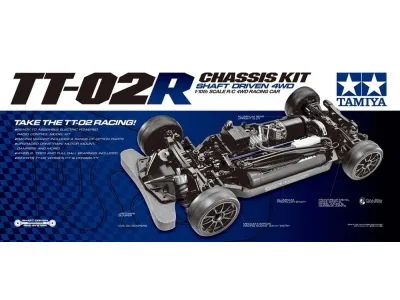 1:10 Tamiya 47326 RC TT-02R Chassis Kit with Certificate - Tam47326 1 - TAM47326