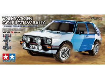 1:10 Tamiya 58714 RC Volkswagen VW Golf Mk2 GTI 16V Rally MF-01X met Certificaat - Tam58714 - TAM58714