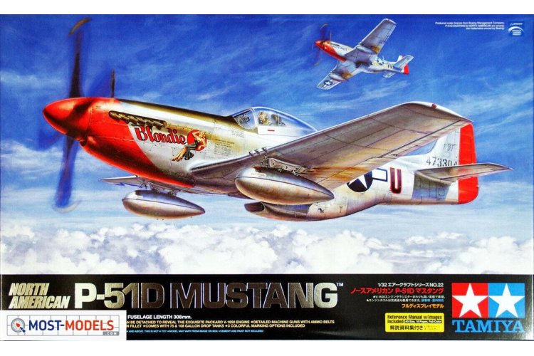 1:32 Tamiya 60322 North American P-51D Mustang  - Tam60322front 1 - TAM60322