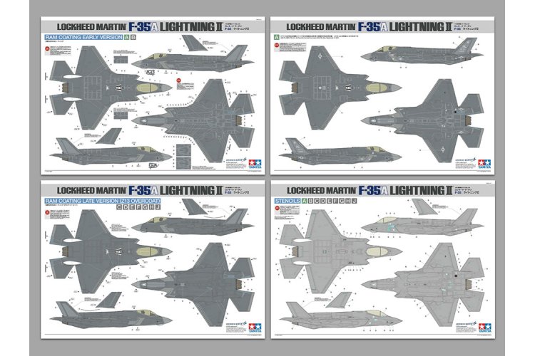 1:48 Tamiya 61124 Lockheed Martin F-35A Lightning II - Tam61124instr - TAM61124