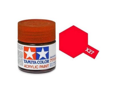 Tamiya X-27 Red Clear - Gloss - Acryl - 23ml - Tam81027 - TAM81027