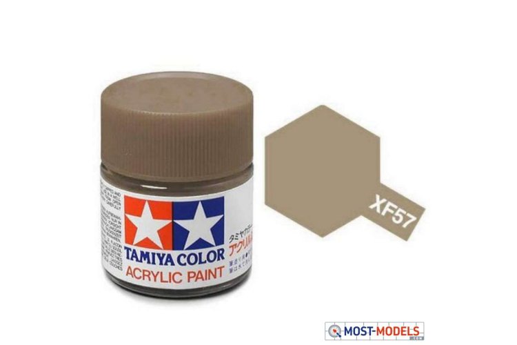 Tamiya XF-57 Buff (Yellow-Brown) - Matt - Acryl - 23ml - Tam81357 tamiya xf57 buff 1 - TAM81357