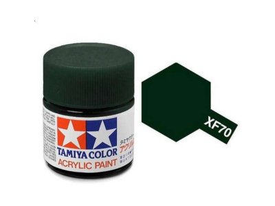 Tamiya XF-70 Dark Green - Matt - Acryl - 23ml - Tam81370 xf70 dark green 2 - TAM81370