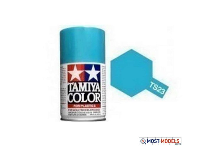 Tamiya TS-23 Light Blue - Gloss - Acryl Spray - 100ml - Tam85023 ts23 light blue 1 - TAM85023