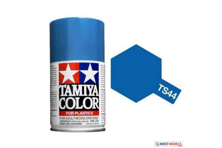 Tamiya TS-44 Brilliant Blue - Gloss - Acryl Spray - 100ml - Tam85044 ts44 brilliant blue 1 - TAM85044