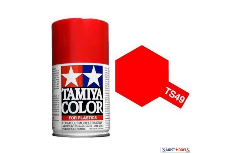 Tamiya TS-49 Bright Red - Gloss - Acryl Spray - 100ml - Tam85049 ts49 bright red 1 - TAM85049