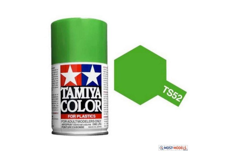 Tamiya TS-52 Candy Lime Green - Gloss - Acryl Spray - 100ml - Tam85052 ts52 candy lime green 1 - TAM85052