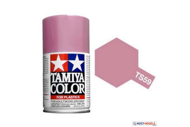 Tamiya TS-59 Pearl Light Red - Gloss - Acryl Spray - 100ml - Tam85059 ts59 pearl light red 1 - TAM85059