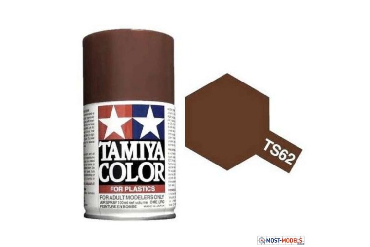 Tamiya TS-62 NATO Brown - Matt - Acryl Spray - 100ml - Tam85062 ts62 nato brown 1 - TAM85062