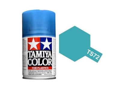 Tamiya TS-72 Clear Blue Transparent - Gloss - Acryl Spray - 100ml - Tam85072 ts72 clear blue - TAM85072