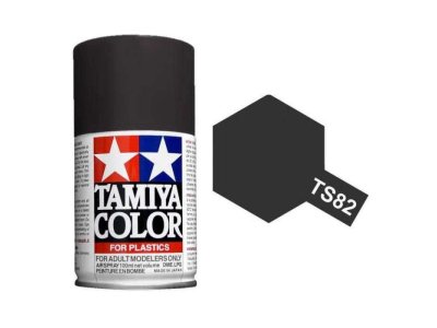 Tamiya TS-82 Black Rubber - Matt - Acryl Spray - 100ml - Tam85082 ts82 rubber black - TAM85082