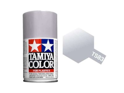 Tamiya TS-83 Silver - Metallic - Gloss - Acryl Spray - 100ml - Tam85083 ts83 metallic silver - TAM85083