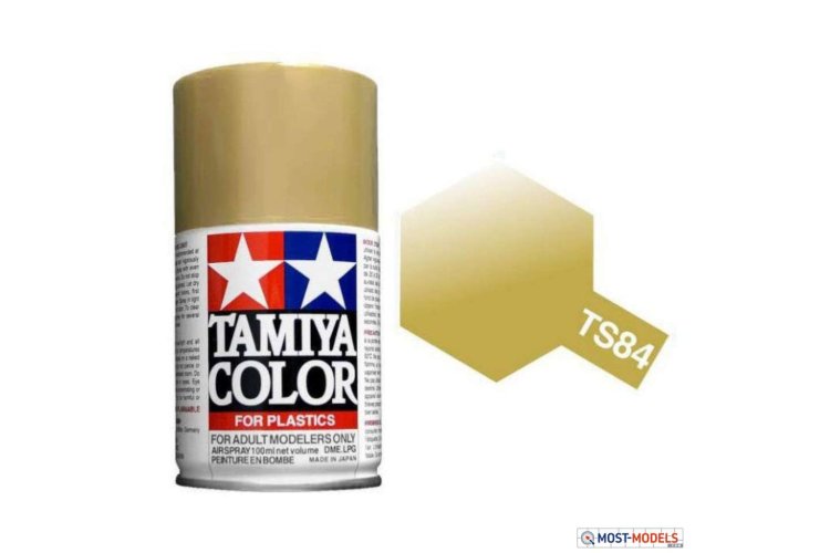 Tamiya TS-84 Gold - Metallic - Gloss - Acryl Spray - 100ml - Tam85084 ts84 metallic gold 1 - TAM85084