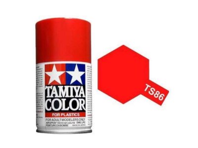 Tamiya TS-86 Brilliant Red -Gloss - Acryl Spray - 100ml - Tam85086 ts 86 pure red - TAM85086