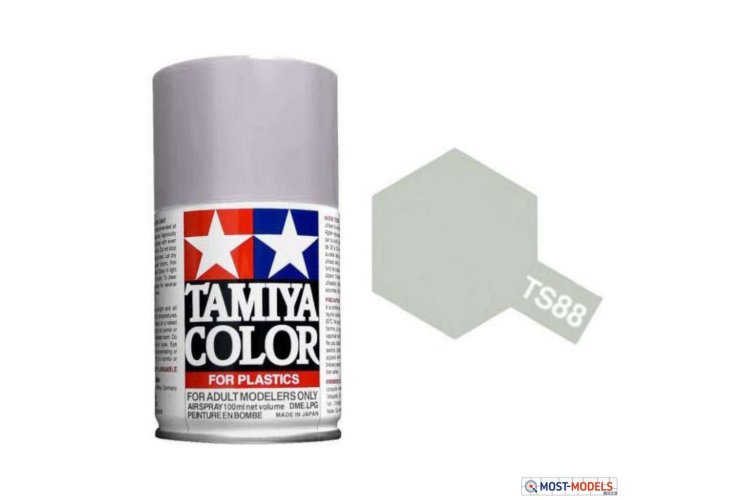 Tamiya TS-88 Titanium Silver - Satin  - Acryl Spray - 100ml  - Tam85088 ts88 titanium silver 1 - TAM85088