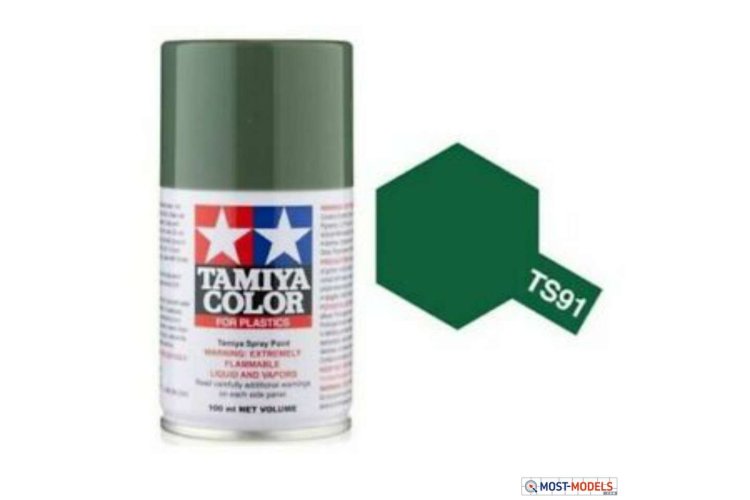 Tamiya TS-91 Dark Green JGSDF - Matt - Acryl Spray - 100ml - Tam85091 tamiya spray dark green 1 - TAM85091