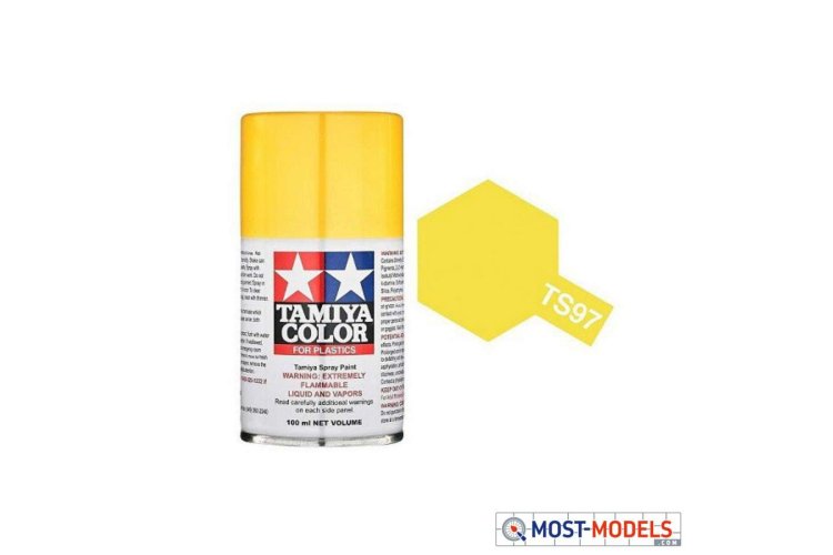 Tamiya TS-97 Pearl Yellow - Gloss - Acryl Spray - 100ml - Tam85097 ts97 pearl yellow 1 - TAM85097