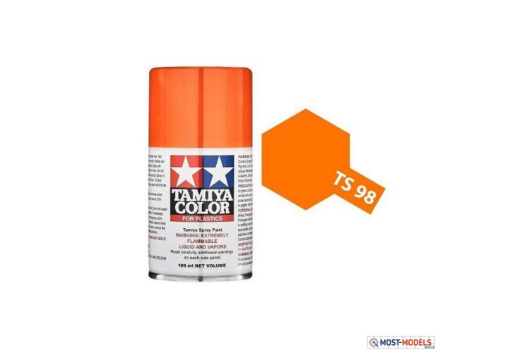 Tamiya TS-98 Pure Orange - Gloss - Acryl Spray - 100ml - Tam85098 ts98 pure orange 1 - TAM85098